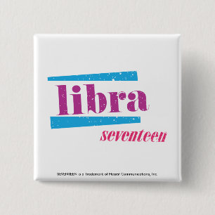 Libra Purple 15 Cm Square Badge