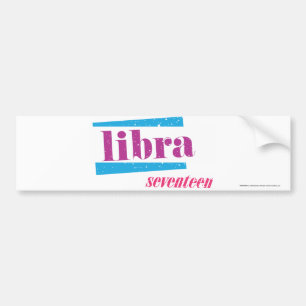Libra Purple Bumper Sticker