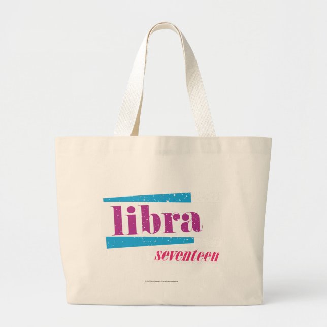 Libra Purple Large Tote Bag (Front)