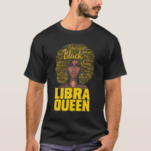 Libra Queen Black Woman Afro Natural Hair African T-Shirt