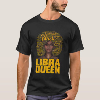Libra Queen Black Woman Afro Natural Hair African  T-Shirt