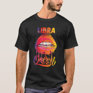 Libra Queen Gradient Colour Zodiac Birthday T-Shirt