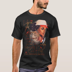 Libra Queen Sweet As Candy Birthday  For Black Wom T-Shirt