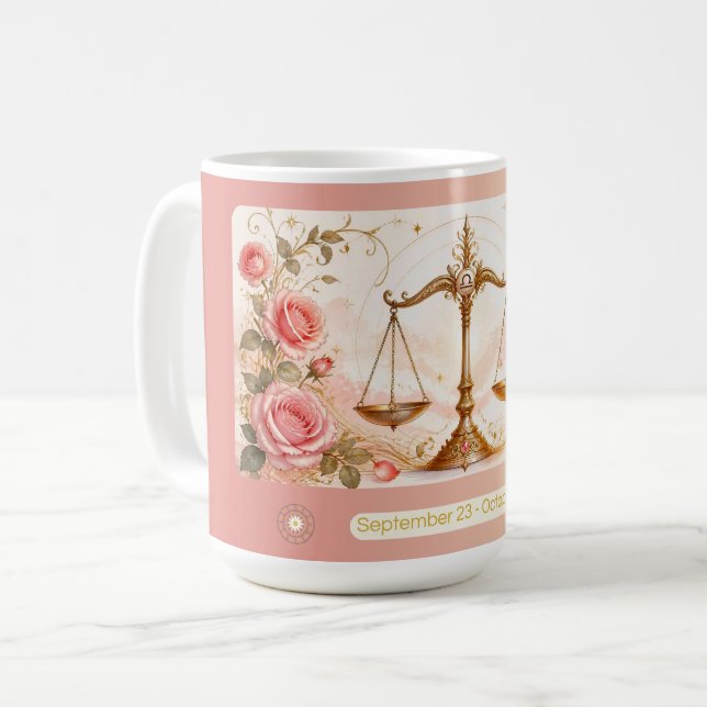 Libra Rose Art Nouveau Mug (Front Left)