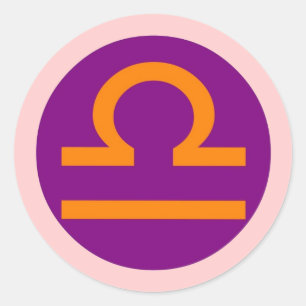 Libra round sticker