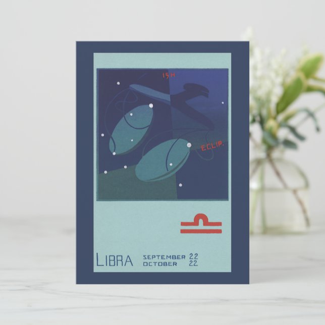 Libra Scale Constellation Vintage Zodiac Astrology (Standing Front)