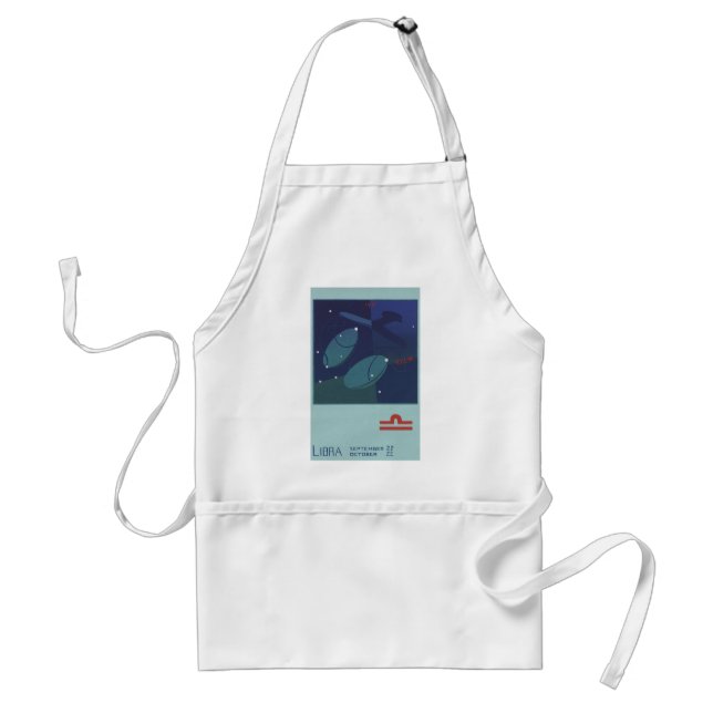 Libra Scale Constellation Vintage Zodiac Astrology Standard Apron (Front)