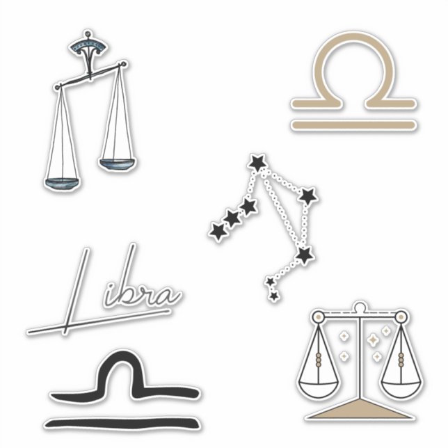 Libra scale of justice astrology zodiac black gold (Front)