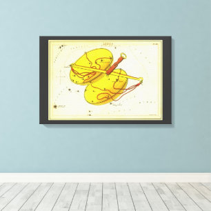 Libra Scales Vintage Constellation Urania's Mirror Canvas Print