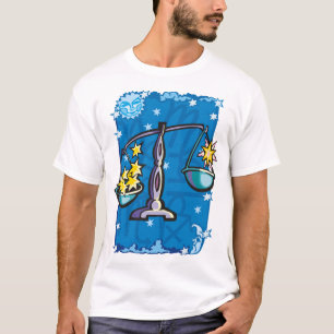 Libra Scales weighing stars T-Shirt