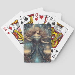 Libra Scales Zodiac Astrology Celestial Birthday Playing Cards
