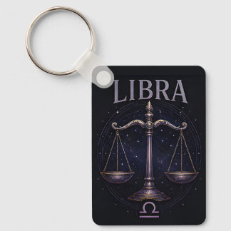 Libra Scales Zodiac Celestial Astrology Symbol Key Ring