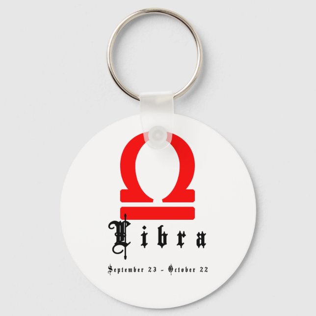 Libra, September 23 - October 22 Key Ring (Front)