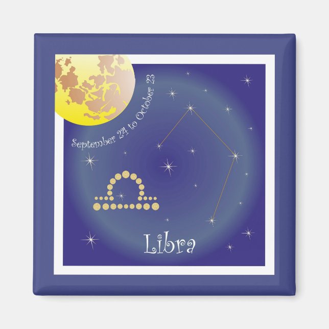 Libra September 24 to October 23 magnet (Front)