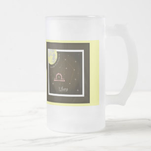 Libra September 24 to October 23 Tasse Frosted Glass Beer Mug