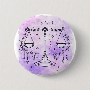 Libra Sign 6 Cm Round Badge