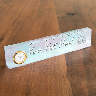 Libra Sign Mother of Pearl Style Nameplate