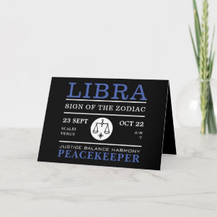Libra Sign of the Zodiac, Astrological Card