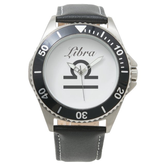 Libra Sign of the Zodiac. Mens Watches. Watch (Front)