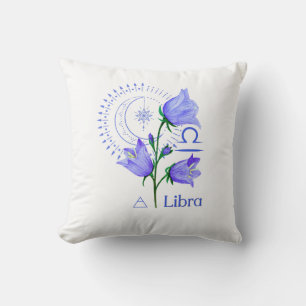 Libra Sign Zodiac Throw Pillow