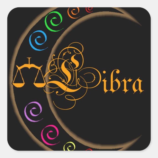 Libra Square Sticker (Front)
