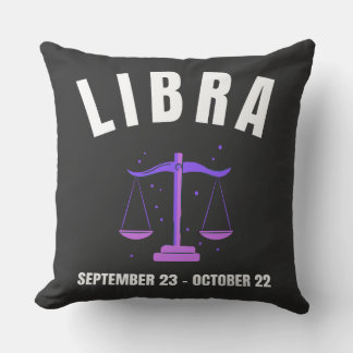 Libra star sign cushion