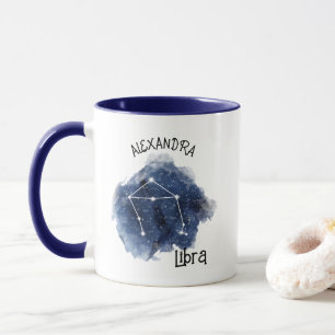 Libra Starry Night Constellation Custom Name Mug