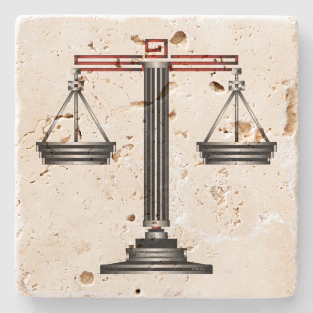 Libra Stone Coaster (Front)
