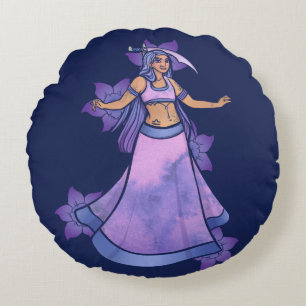 Libra Sword Belly Dancer Round Cushion