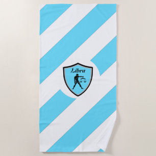 Libra symbol    beach towel
