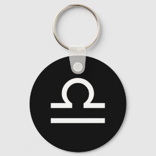 Libra Symbol Key Ring
