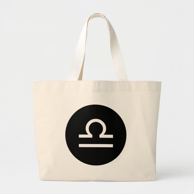 Libra Symbol Large Tote Bag (Front)