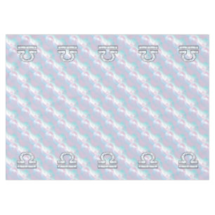 Libra Symbol Mother of Pearl Style Tablecloth