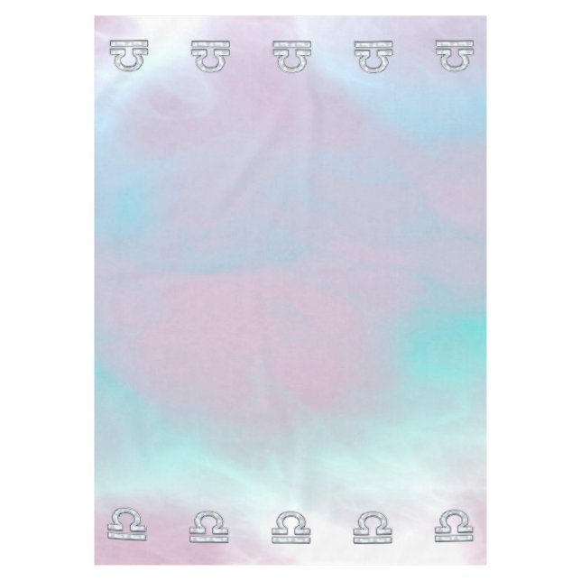 Libra Symbol Mother of Pearl Style Tablecloth (Front)