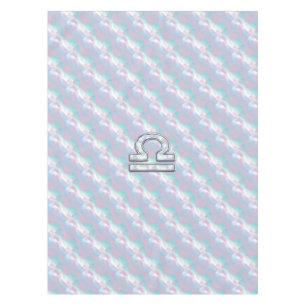 Libra Symbol Mother of Pearl Style Tablecloth