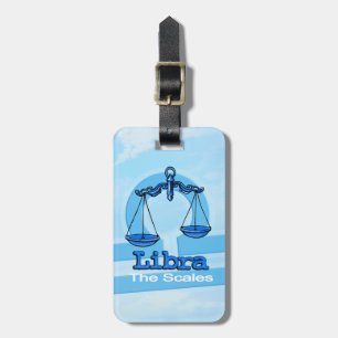 Libra the scales air horoscope id luggage tag