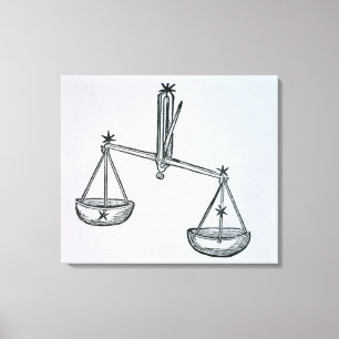 Libra (the Scales) an illustration from the 'Poeti Canvas Print
