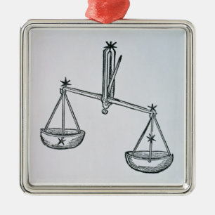 Libra (the Scales) an illustration from the 'Poeti Metal Tree Decoration