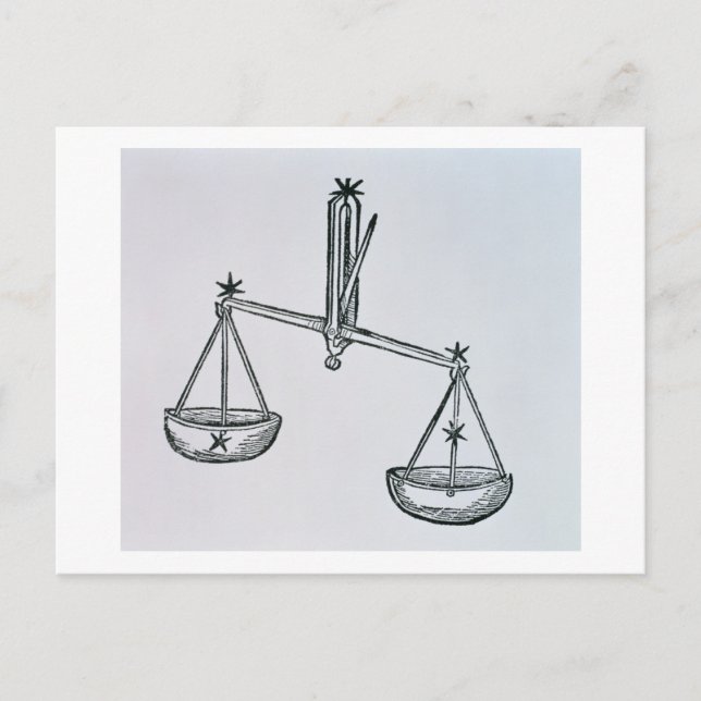 Libra (the Scales) an illustration from the 'Poeti Postcard (Front)