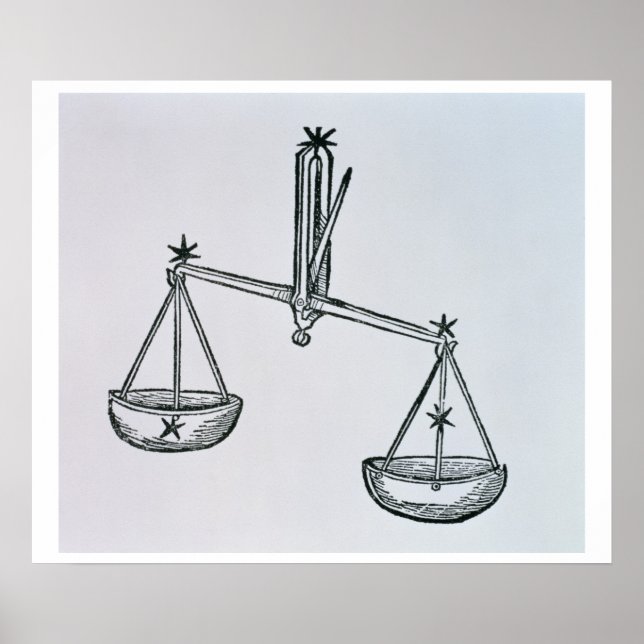 Libra (the Scales) an illustration from the 'Poeti Poster (Front)