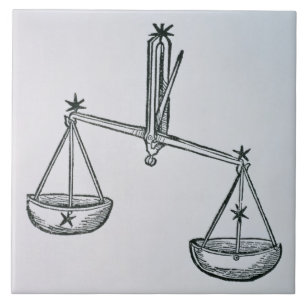 Libra (the Scales) an illustration from the 'Poeti Tile