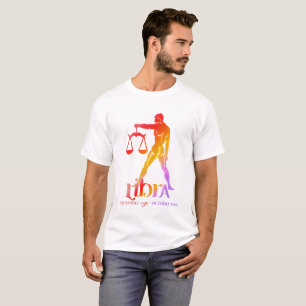 Libra the Scales Astrology Zodiac Red & Orange T-Shirt