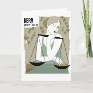 Libra the Scales Zodiac Card