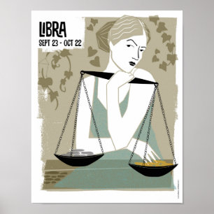 Libra the Scales Zodiac Poster