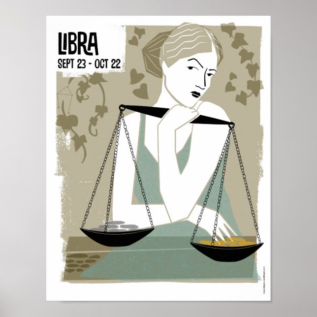 Libra the Scales Zodiac Poster (Front)