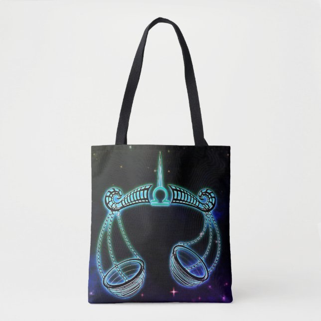 libra the scales zodiac tote bag (Front)