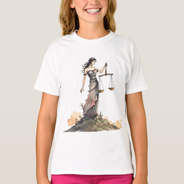 Libra – The Watercolor Goddess T-Shirt (Front)