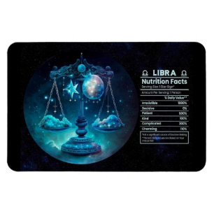 Libra-Themed Nutritional Value Magnet