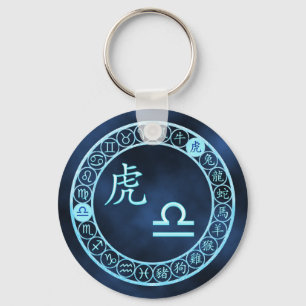 Libra/Tiger Key Ring