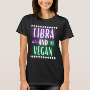 Libra & Vegan Neon Letters T-Shirt